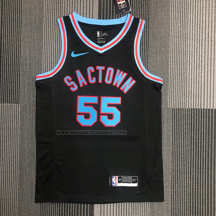Camiseta Jason Williams NO 55 Sacramento Kings Ciudad 2020-21 Negro